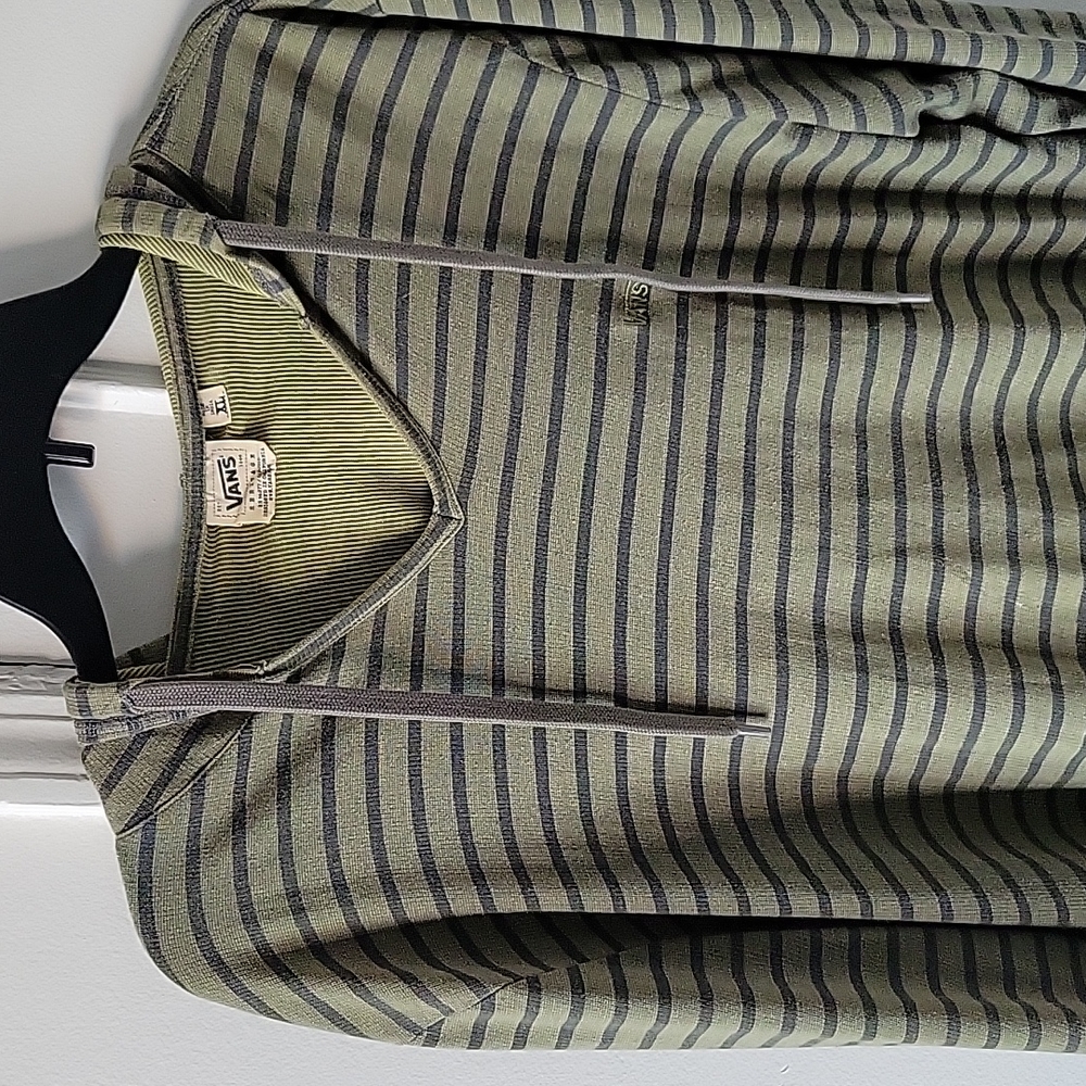 Green Striped Vans Hoody - XL